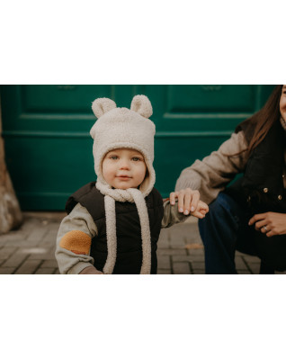 T-TOMI Cap TEDDY Cream (6-9 mesiacov)
