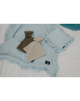 T-TOMI Mušelínová deka s volánom Blue