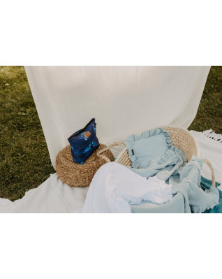 T-TOMI Mušelínový vankúšik s volánom White