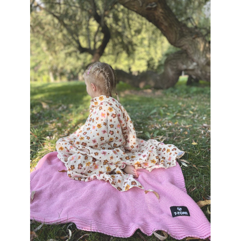 T-TOMI Pletená deka Mint waves