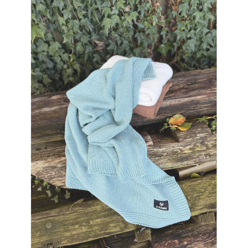 T-TOMI Pletená deka Mint waves