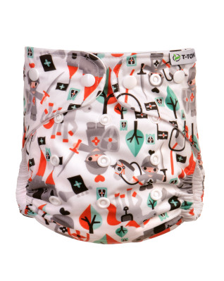 T-TOMI Nohavičková plienka AIO - prebaľovací set patentky Knights