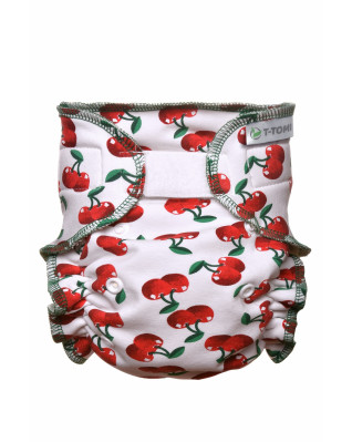 T-TOMI Nohavičková plienka - prebaľovací set suchý zips Cherries   