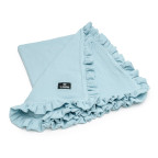 T-TOMI BIO Mušelínová deka s volánom Blue