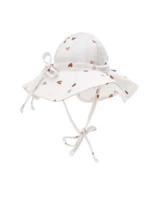 T-TOMI Mušelínový klobúk Love (0-6 měsíců)