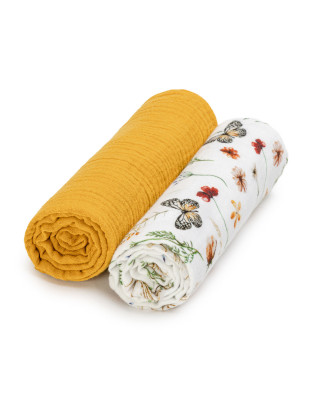 T-TOMI Mušelínové plienky Mustard meadow