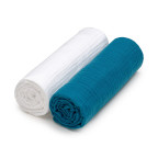 T-TOMI Mušelínové plienky White + Petrol