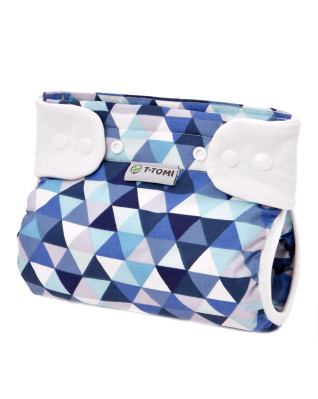 T-TOMI Ortopedické abdukčné nohavičky - patentky Blue triangles (5-9kg) 