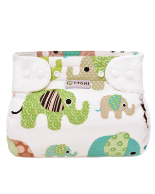 T-TOMI Ortopedické abdukčné nohavičky - patentky Green elephants (3-6kg) 