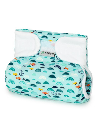 T-TOMI Ortopedické abdukčné nohavičky - suchý zips Green sea (5-9kg)