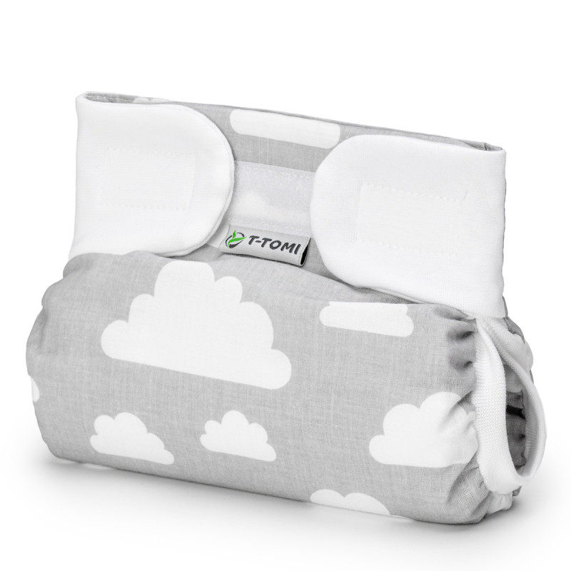 T-TOMI Ortopedické abdukčné nohavičky - suchý zips White clouds (5-9kg)