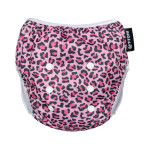 T-TOMI Plienkové plavky s volánom Pink gepard