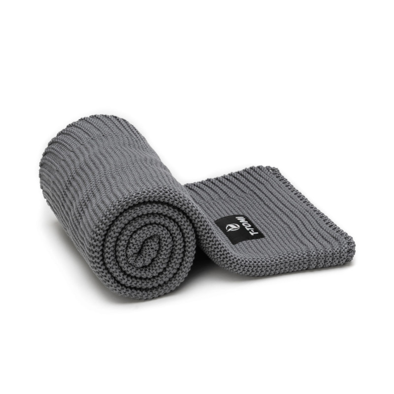 T-TOMI Pletená deka Dark grey waves