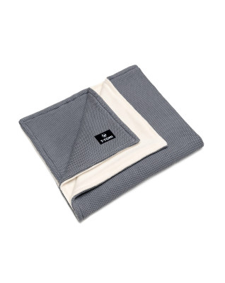 T-TOMI Pletená deka WARM Dark grey waves