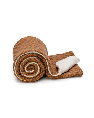 T-TOMI Pletená deka WARM Mocca waves