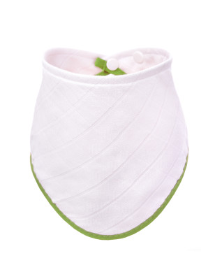 T-TOMI Bambusový slintáčik White with green edging