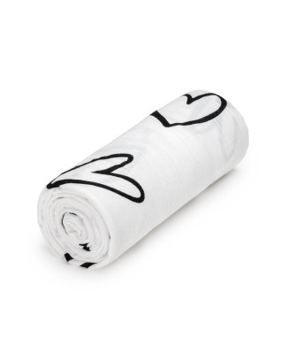 T-TOMI Veľká bavlnená TETRA osuška Hearts