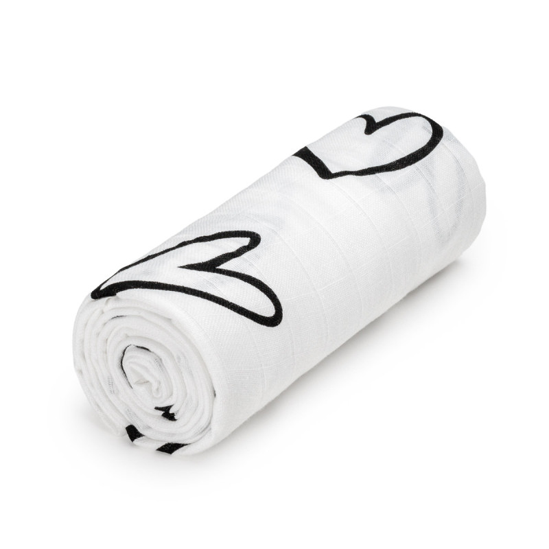 T-TOMI Veľká bavlnená TETRA osuška Hearts