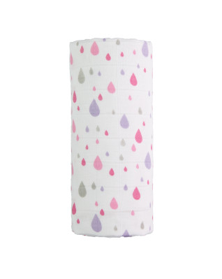 T-TOMI Veľká bavlnená TETRA osuška Pink drops