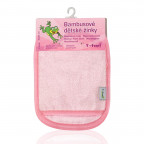 T-TOMI Kúpacie žinky - rukavice Pink - White ST